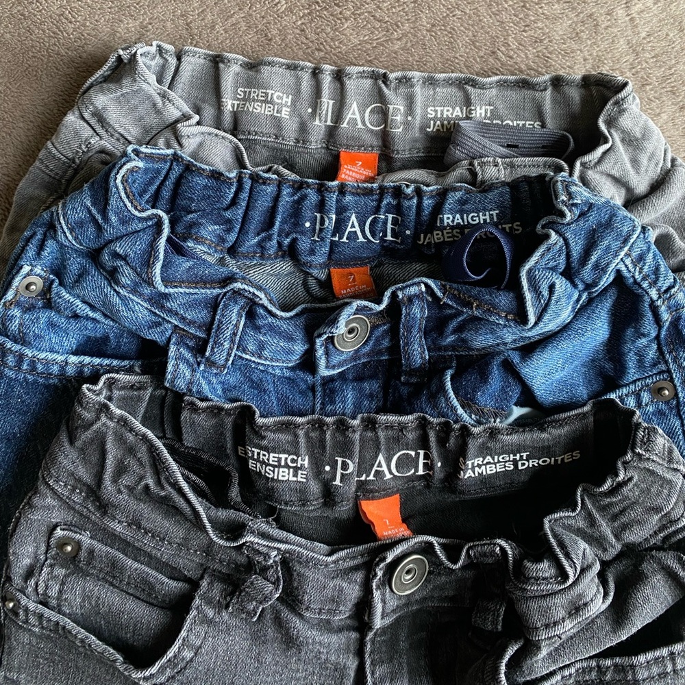 Children’s Place Boys 7 Jeans Bundle